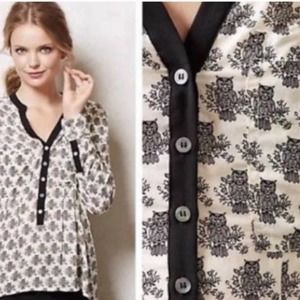 Anthropologie Vanessa Virginia owl top